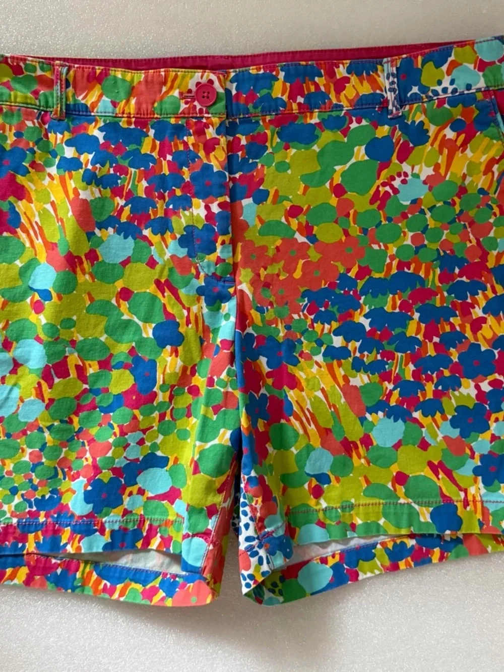 Talbots Weekend Floral Shorts 16P Bright Multicolor Summer Beachy Stretch Cute